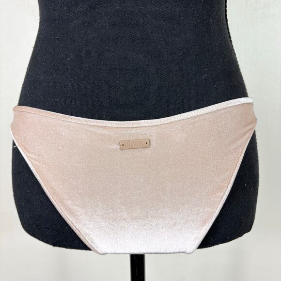 Triangl Neutral Two Piece Scoop Neck High Cut Myla Velvet Bikini Swimsuit - Picture 7 of 12